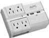 APC Essential SurgeArrest 4 Rotating Outlet Wall Tap with 5V, 3.4A 2 Port USB Charger, 120V