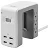 APC SurgeArrest Essential Multi-Use 6 Outlet with 4 Port 4.8A USB Charger White 120V