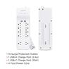 Cyberpower 10-Outlet Surge Protector with USB and 4 ft. cord, White