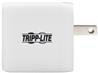 Tripp Lite USB-C Dual-Port Wall Charger, Compact Travel Size Folding P