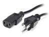 Câble d'alimentation pour ordinateur StarTech de 1,8 m (6 pi), NEMA 5-15P vers C13, 10 A 125 V, 18 AWG, homologué UL