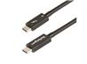 Câble Thunderbolt 4 StarTech.com de 1 m, 40 Gbit/s, 100 W Power Delivery, vidéo 4K/8K, certifié Intel - Compatible avec USB ...