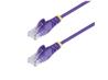 STARTECH 15FT PURPLE SLIM CAT6 ETHERNET CABLE, SNAGLESS, 100W POE, UTP, LSZH, 28AWG BARE COPPER WIRE, SLIM RJ45 NETWORK PATCH C