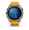 Garmin fenix 8 – 51 mm, AMOLED Sapphire, Titanium with Spark Orange/Graphite Silicone Band