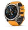 Garmin fenix 8 – 51 mm, AMOLED Sapphire, Titanium with Spark Orange/Graphite Silicone Band