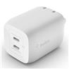 Belkin 65W Dual USB-C GaN Wall Charger + USB-C to USB-C Cable