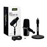 SHURE MV7+ Microphone pour Podcast avec bonette/trépied/câble, Noir
