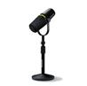 SHURE MV7+ Microphone pour Podcast avec bonette/trépied/câble, Noir