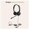 JABRA Casque stéréo Evolve 20 SE (Microsoft Teams) - Noir