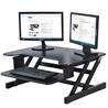 ROCELCO Sit To Stand Adjustable Height Desk Riser (Black)