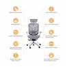 GTCHAIR Dvary Butterfly Ergonomic Office Chair, Mesh, Grey