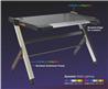 Brateck Deluxe Aluminum Gaming Desk with RGB LED Lights - Black