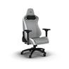 CORSAIR TC200 Leatherette Gaming Chair, Standard Fit, Grey/White