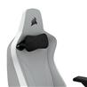 CORSAIR TC200 Leatherette Gaming Chair, Standard Fit, Grey/White