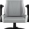 CORSAIR TC200 Leatherette Gaming Chair, Standard Fit, Grey/White