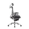 GTCHAIR Dvary Chromed Butterfly Office Chair, 3D Paddle Shift Control Arms, S3-L Mesh Headrest, 65mm Black PU Castors, Black.