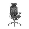 GTCHAIR Dvary Chromed Butterfly Office Chair, 3D Paddle Shift Control Arms, S3-L Mesh Headrest, 65mm Black PU Castors, Black.