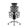 GTCHAIR Dvary Chromed Butterfly Office Chair, 3D Paddle Shift Control Arms, S3-L Mesh Headrest, 65mm Black PU Castors, Black.