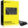 CORSAIR Premium Individually Sleeved DC Cable Starter Kit, Type 5 (Generation 5), BLACK/WHITE