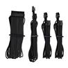 Premium Individually Sleeved DC Cable Starter Kit, Type 4 (Generation 4), BLACK