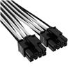 CORSAIR Premium Individually Sleeved 12+4pin PCIe Gen 5 Type-4 600W 12VHPWR Cable, Black/White